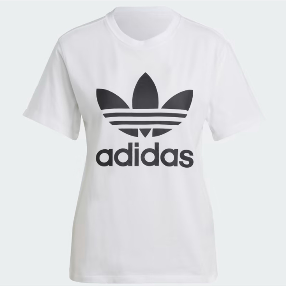 ADIDAS Women's Trefoil Logo WHITE Classic Short Sleeve Tee Shirt New With Tags
